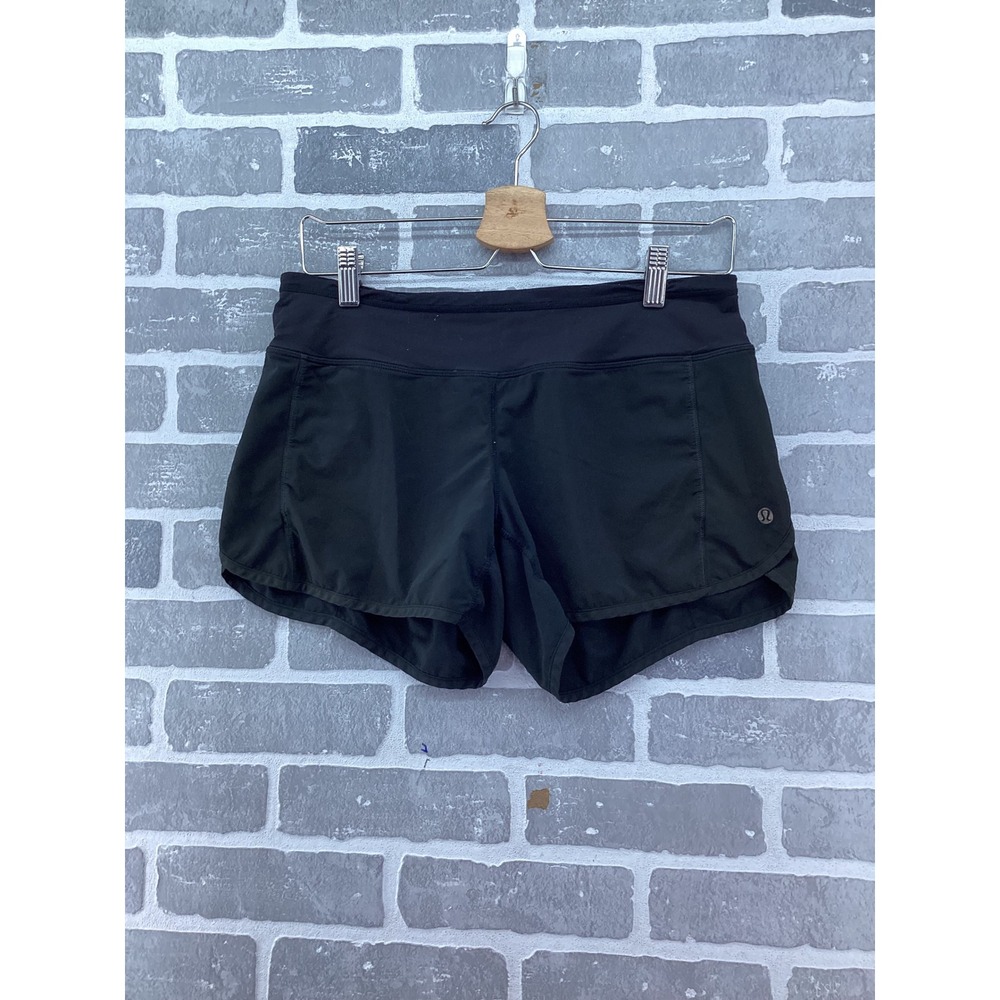 Lululemon Speed Up Low-Rise Lined Running Shorts Black Size 6 4.5 Inch Inseam